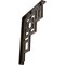 Ekena Millwork Eris Wrought Iron Bracket, (Single center brace), Antiqued Bronze 1 1/2"W x 10"D x 12"H BKTM01X10X12SERABZ - alternate 1